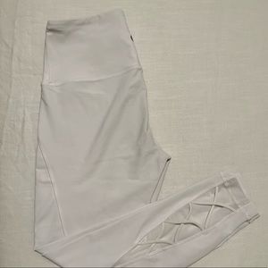 90 Degree white Legging with Mesh Details